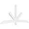 Ekena Millwork Alberta Architectural Grade PVC Gable Bracket, 108"W x 49 1/2"H x 2"D x 6"F, 11/12 Pitch GBP108X50X0206ALB00 - alternate 1